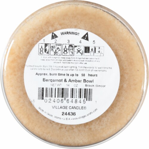 Village Candle® Gentlemen's Collection Bergamot & Amber Candle Perspective: bottom