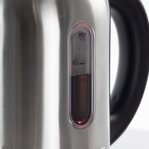 MegaChef 1.7Lt. Stainless Steel Electric Tea Kettle With 5 Preset Temps Perspective: bottom