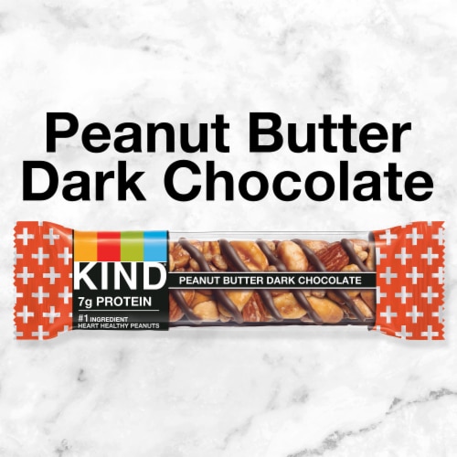 KIND Gluten Free Peanut Butter Dark Chocolate Healthy Snack Bars Perspective: bottom