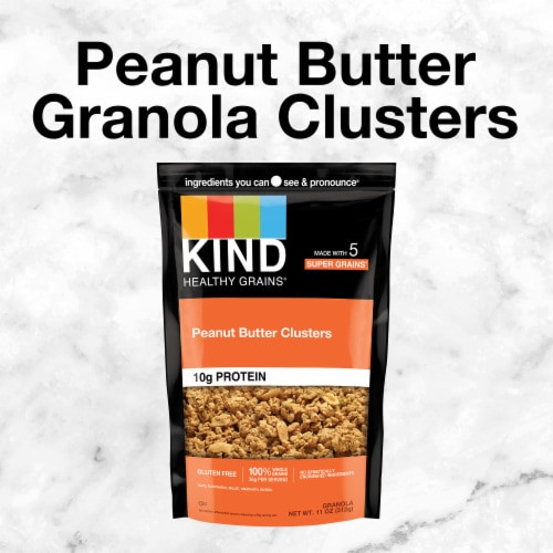 KIND Healthy Grains Peanut Butter Granola Clusters Perspective: bottom