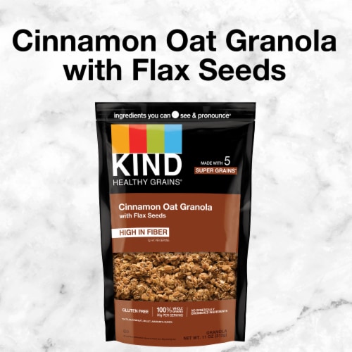 KIND Healthy Grains Cinnamon Oat with Flax Seeds Granola Clusters Perspective: bottom