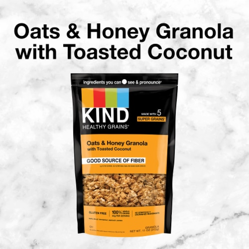 KIND Healthy Grains Oats & Honey with Toasted Coconut Granola Clusters Perspective: bottom