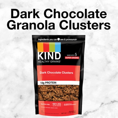 KIND HEALTHY GRAINS Dark Chocolate Granola Clusters Healthy Snack Mix Perspective: bottom