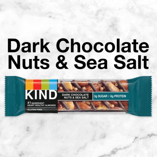 KIND Gluten Free Dark Chocolate Nuts & Sea Salt Snack Bars Perspective: bottom