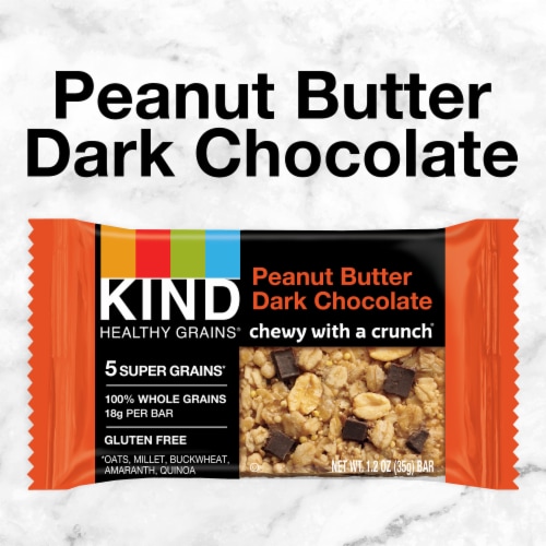KIND Healthy Grains Peanut Butter Dark Chocolate Snack Bars Perspective: bottom