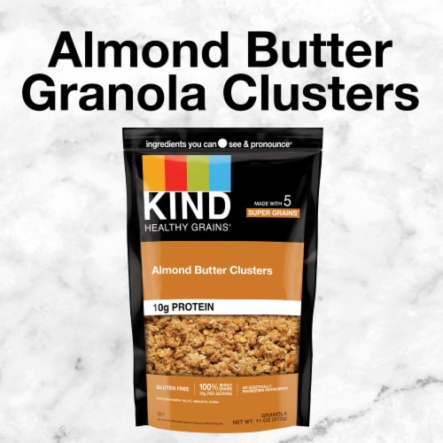 KIND Healthy Grains Almond Butter Granola Clusters Perspective: bottom