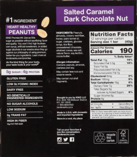 KIND® Salted Caramel Dark Chocolate Nut Bars Perspective: bottom