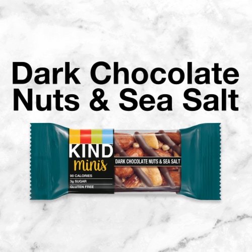 KIND Minis Gluten Free Dark Chocolate Nuts and Sea Salt Healthy Snack Bars Perspective: bottom