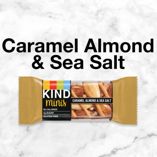 KIND Minis Gluten Free Caramel Almond & Sea Salt Healthy Snack Bars Perspective: bottom