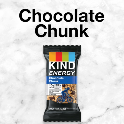KIND Energy Chocolate Chunk Energy Bars Perspective: bottom