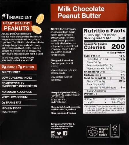 KIND Milk Chocolate Peanut Butter Bars Perspective: bottom