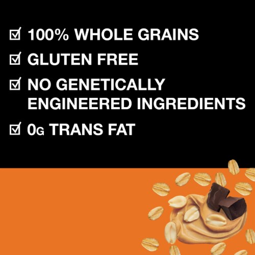 KIND HEALTHY GRAINS Gluten Free Drizzled Dark Chocolate Peanut Butter Whole Grain Snack Bars Perspective: bottom