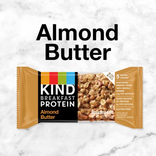 KIND Breakfast Protein Gluten Free Almond Butter Breakfast Bars Perspective: bottom