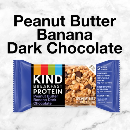 KIND Breakfast Protein Gluten Free Peanut Butter Banana Dark Chocolate Breakfast Bars Perspective: bottom