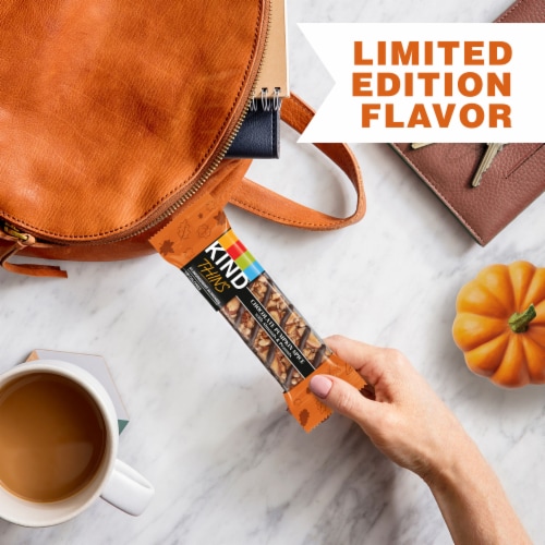 KIND Thins Chocolate Pumpkin Spice Fruit and Nut Bars Perspective: bottom