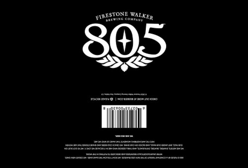 Firestone Walker 805 Original Blonde Ale Craft Beer 24 Bottles / 12 fl oz Perspective: bottom