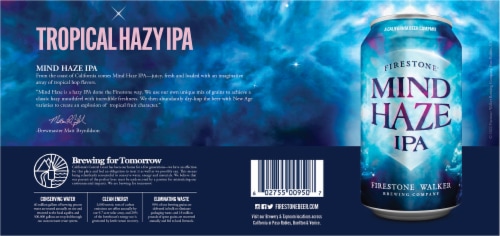 Firestone Walker Mind Haze Hazy IPA Craft Beer 12 Cans / 12 fl oz Perspective: bottom