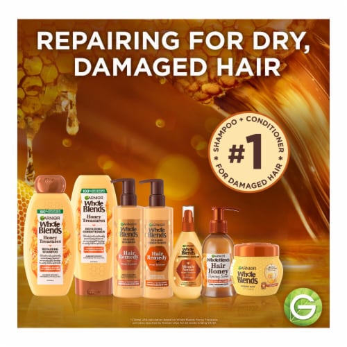 Garnier Whole Blends Honey Treasures Shampoo Perspective: bottom