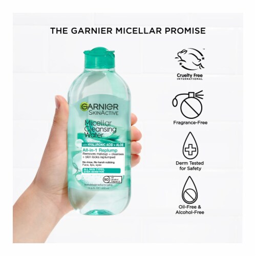 Garnier SkinActive Micellar Cleansing Water & Makeup Remover Replump with Hyaluronic Acid & Aloe Perspective: bottom
