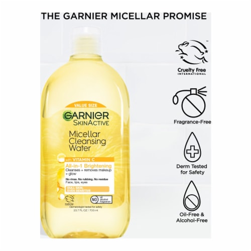 Garnier SkinActive Micellar Cleansing Water with Vitamin C Brightening Perspective: bottom