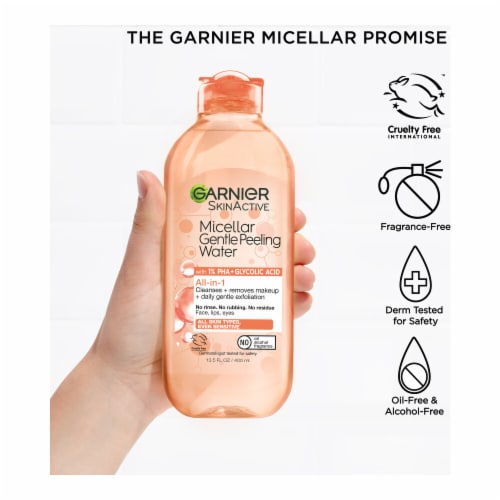 Garnier SkinActive Micellar Gentle Peeling Water with PHA Glycolic Acid Perspective: bottom