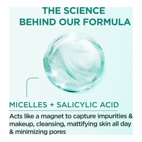 Garnier SkinActive Micellar Cleansing Water & Makeup Remover with Salicylic Acid for Acne Prone Skin Perspective: bottom