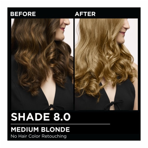 Garnier Olia Oil Powered Permanent Hair Color 8.0 Medium Blonde Perspective: bottom
