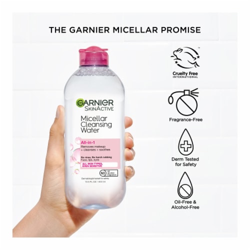 Garnier SkinActive Micellar Cleansing Water & Makeup Remover for Sensitive Skin Perspective: bottom