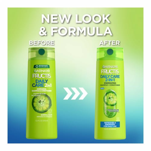 Garnier Fructis Daily Care 2 in 1 Energizing Shampoo and Conditioner for Daily Use Perspective: bottom