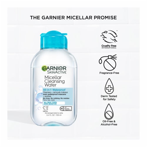 Garnier SkinActive Micellar Cleansing Water & Makeup Remover for Waterproof Makeup Perspective: bottom