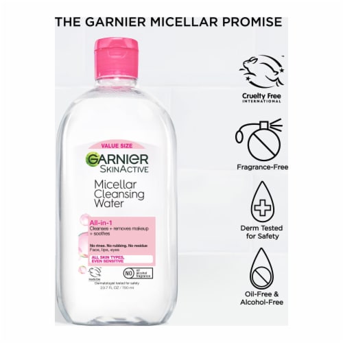 Garnier SkinActive Micellar Cleansing Water & Makeup Remover for Sensitive Skin Perspective: bottom