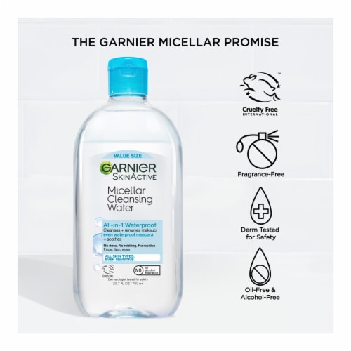 Garnier SkinActive Micellar Cleansing Water & Makeup Remover for Waterproof Makeup Perspective: bottom