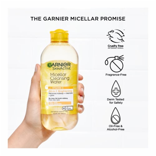 Garnier SkinActive Micellar Cleansing Water & Makeup Remover Brightening with Vitamin C Perspective: bottom