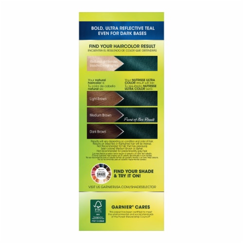 Garnier Nutrisse Ultra Color Teal Forest TL1 Permanent Hair Color Creme Perspective: bottom