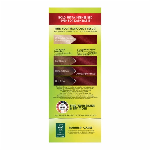 Garnier Nutrisse Ultra Color Red Autumn RA1 Permanent Hair Color Creme Perspective: bottom