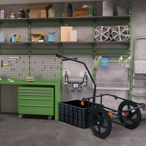 Trailer Steel Frame Storage Cart Wheel Swivel,Large