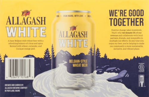 Allagash® White Belgian-Style Wheat Beer Perspective: bottom