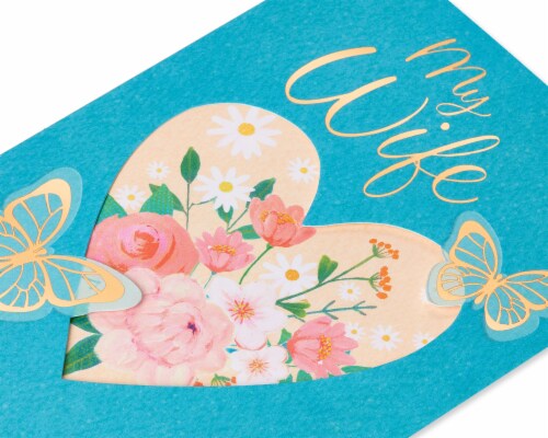 American Greetings #64 Valentine's Day Card for Wife (Butterflies) Perspective: bottom