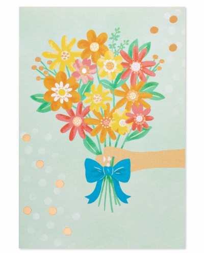 American Greetings Thank You Card - Bouquet (#33) Perspective: bottom