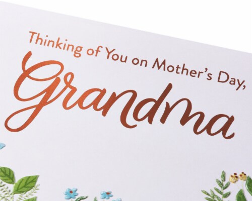 American Greetings #58 Mother's Day Card (Painterly Flowers) Perspective: bottom