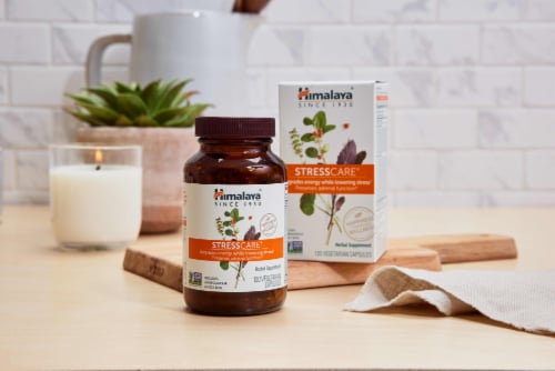 Himalaya® StressCare® Herbal Supplement Vegetarian Capsules Perspective: bottom