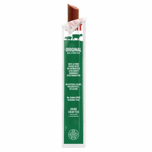 Original Flavor – Beef & Pork – Healthy Meat Protein – 1oz Jerky Stick – 24 count carton Perspective: bottom
