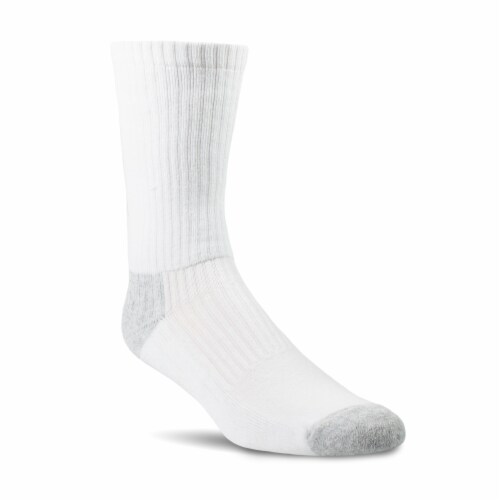 Ariat Work Premium Ringspun Cotton Crew Socks - White Perspective: bottom