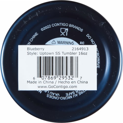 Contigo® Uptown Stainless Steel Dual-Sip Tumbler - Blue Perspective: bottom