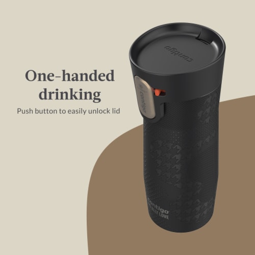 Contigo® Ally Love West Loop Tumbler - Licorice Abstract Houndstooth Perspective: bottom