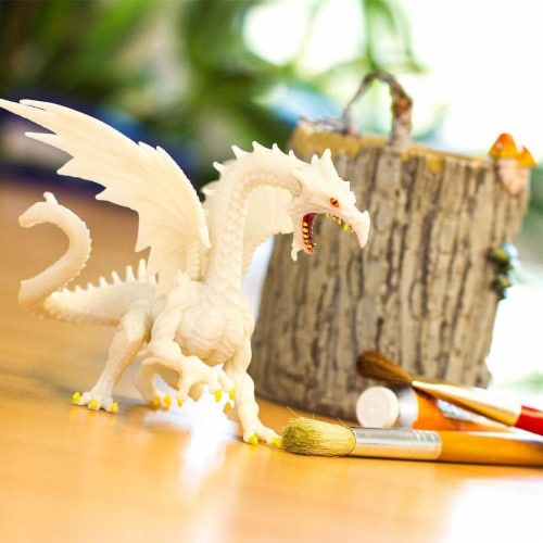 Glow-in-the-Dark Snow Dragon Toy Perspective: bottom