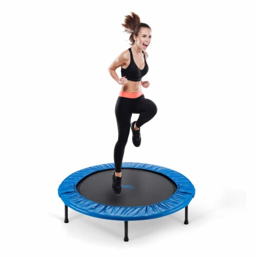Upper Bounce 48 In Round Foldable Rebounder Fitness Trampoline w Adjustable Bar 1 Piece Harris Teeter
