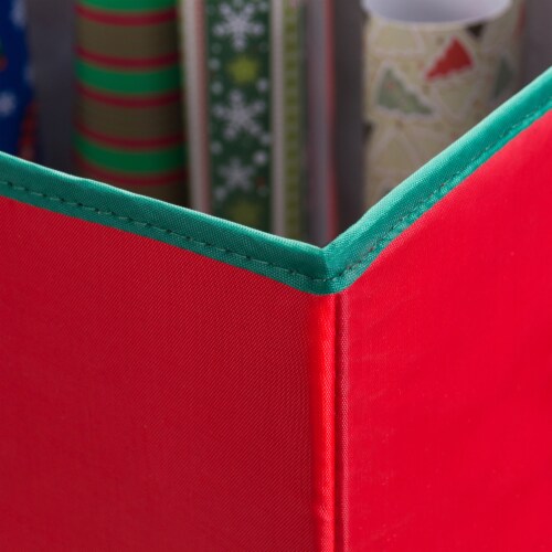 Wrapping Paper Storage Box with Lid Holds 20 Rolls 30 Inches Tall Organizer Perspective: bottom