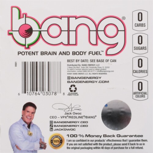 Bang Wyldin' Watermelon Energy Drink Perspective: bottom
