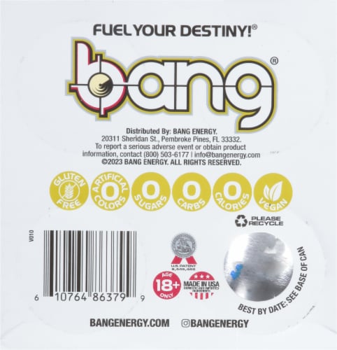 Bang® Black Cherry Vanilla Energy Drink Can Perspective: bottom